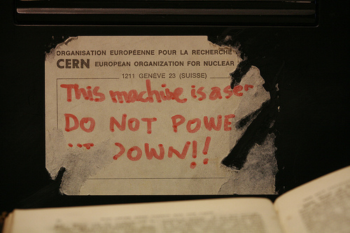 Tag on Tim Berners-Lee's original NeXT machine -- first Web server [by Robert Scoble Used under licence.]